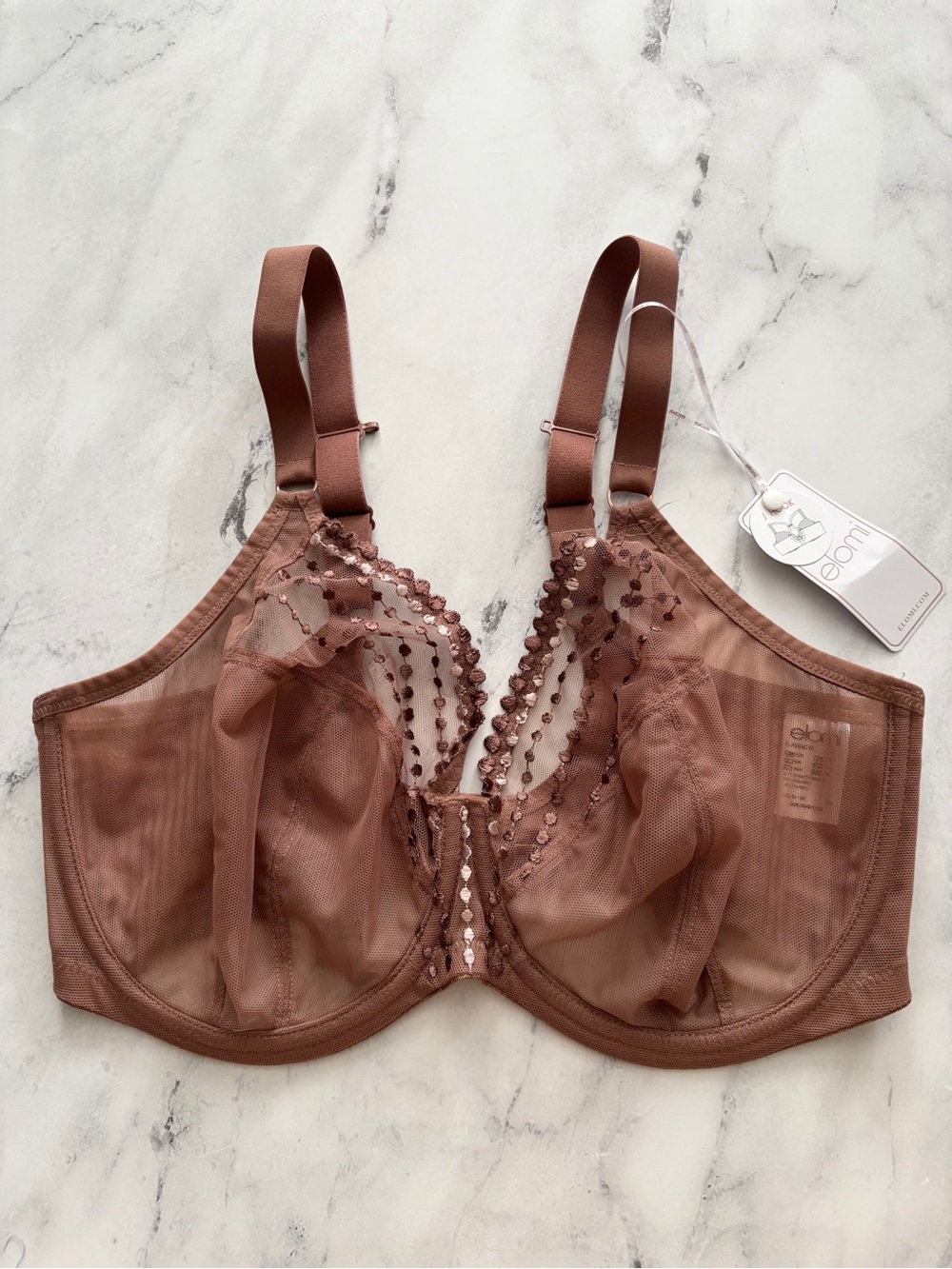 Elomi Bra Nwt EL8900CVE Clove Matila Underwire Unlined 38M